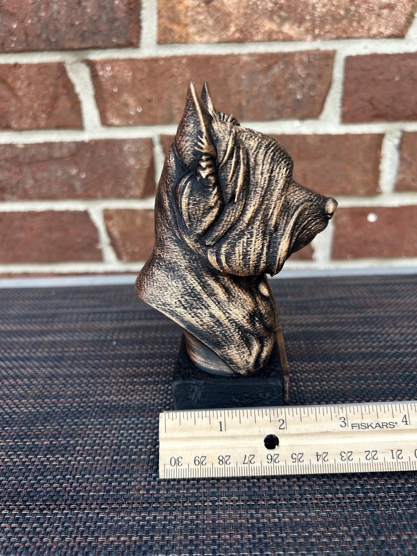 Yorkie Bust - Hand-Painted, Customizable, 3D Printed