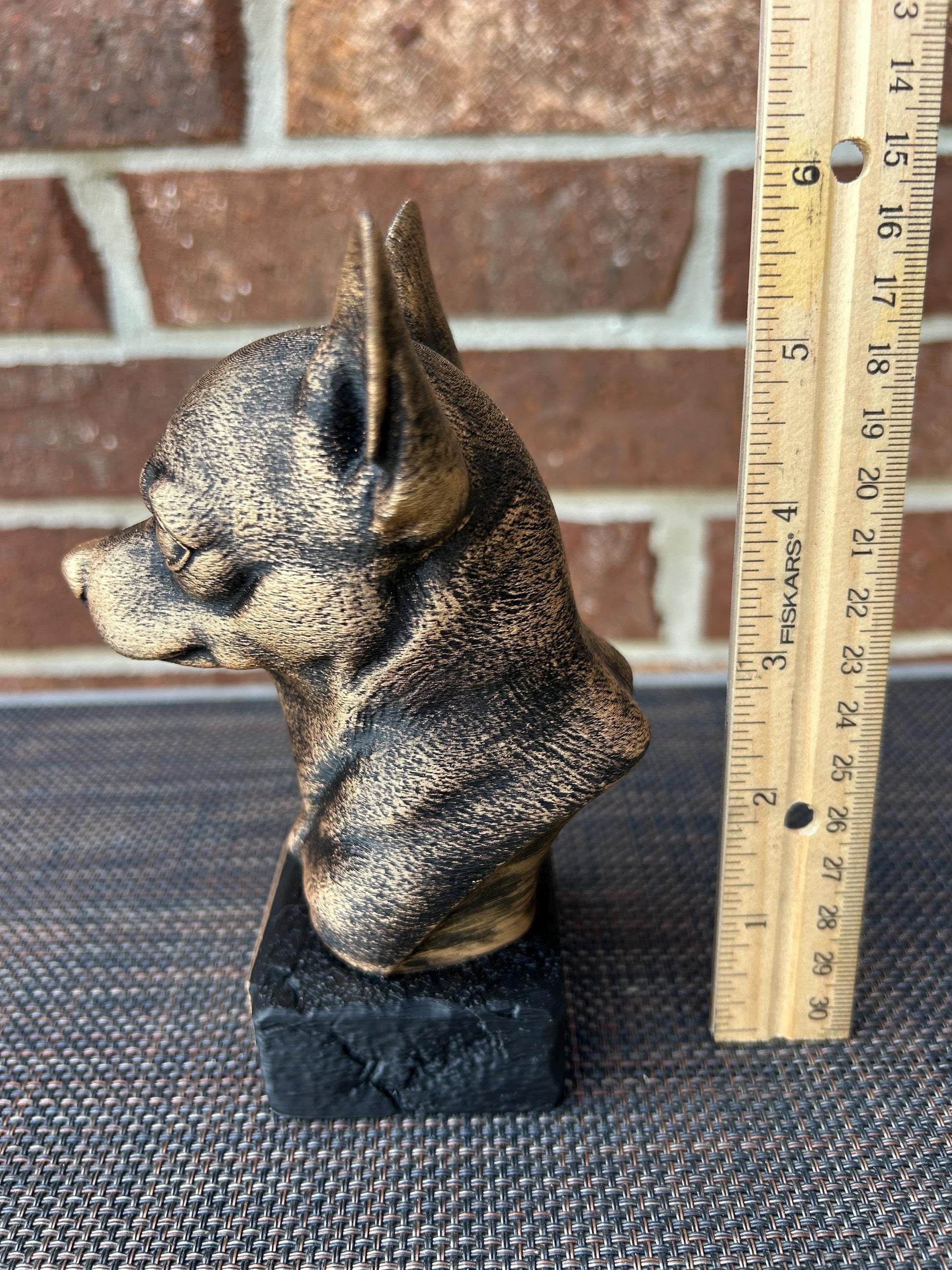Chihuahua Bust - Hand-Painted, Customizable, 3D Printed