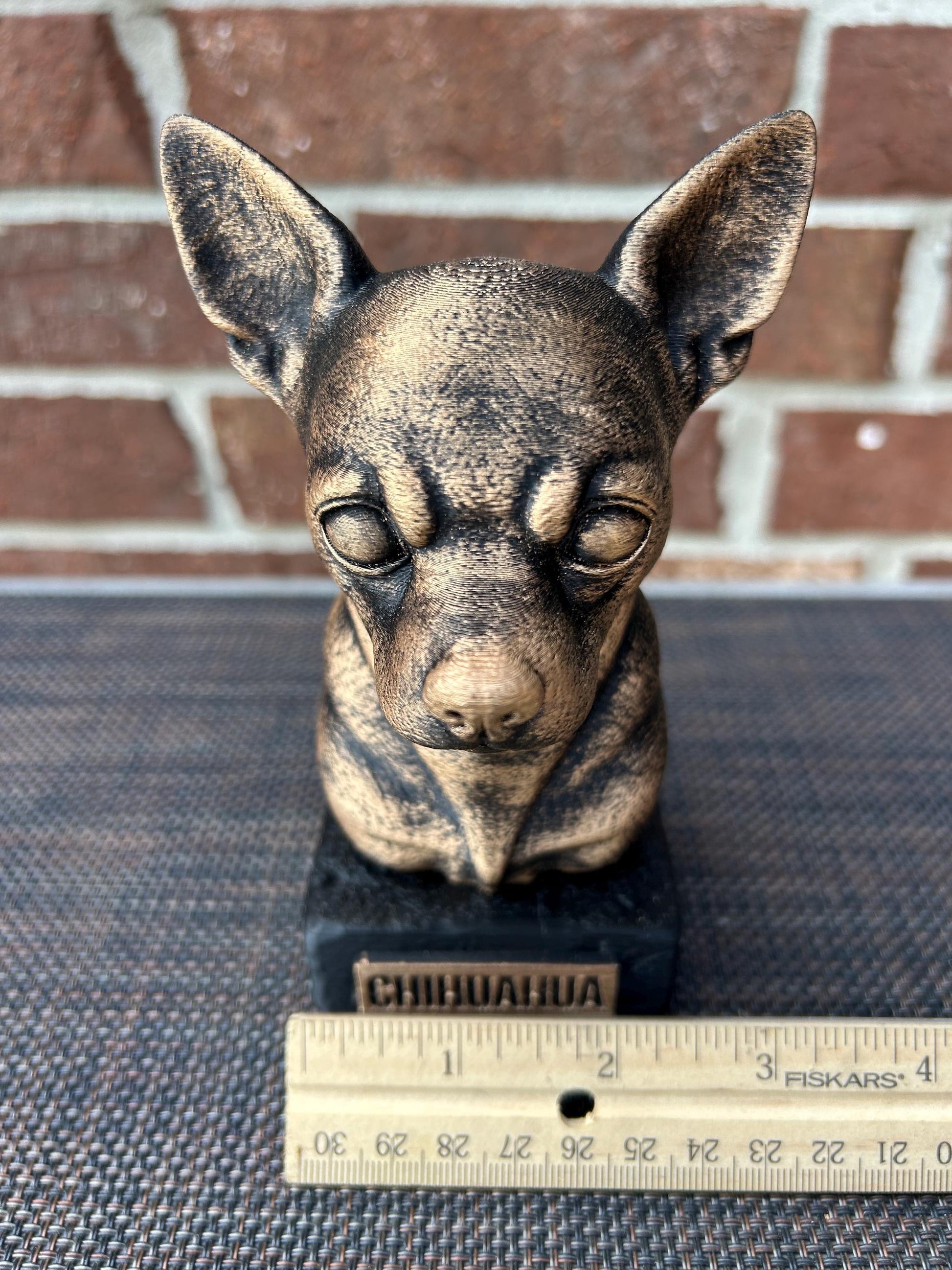 Chihuahua Bust - Hand-Painted, Customizable, 3D Printed