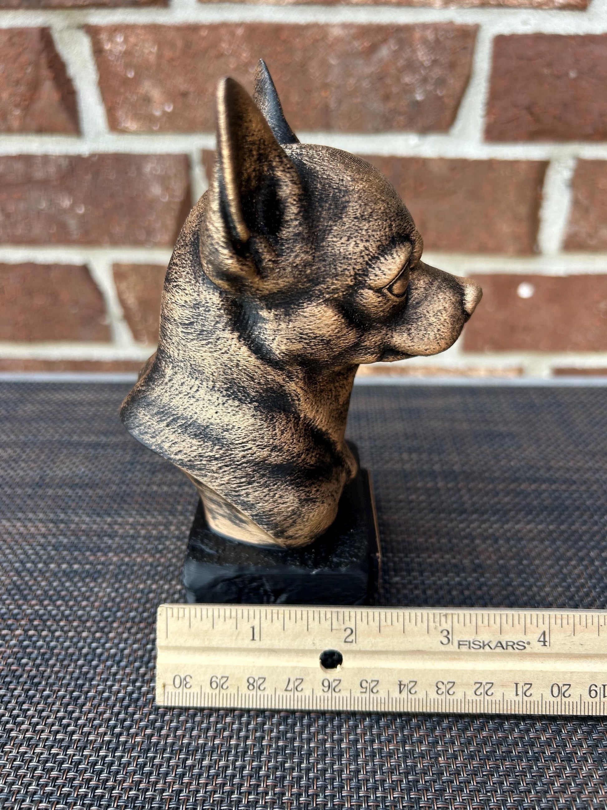 Chihuahua Bust - Hand-Painted, Customizable, 3D Printed