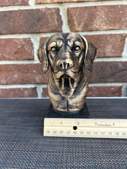 Beagle Bust - Hand-Painted, Customizable, 3D Printed