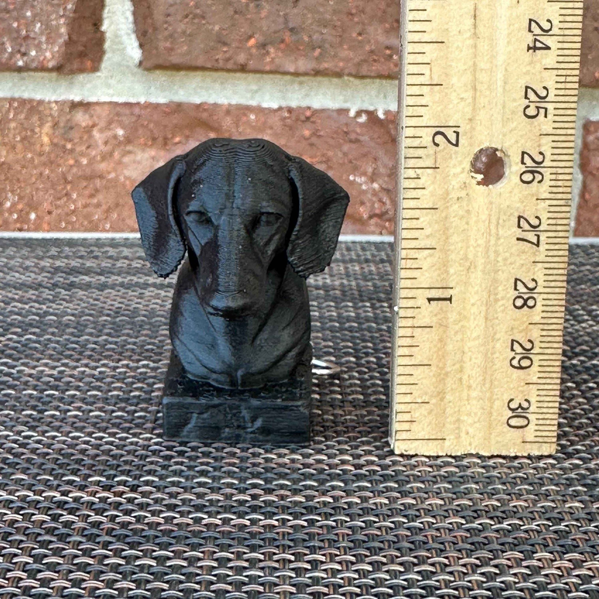 Dachshund Keychain Bust -  3D Printed - Desk Toy - Board Game Token