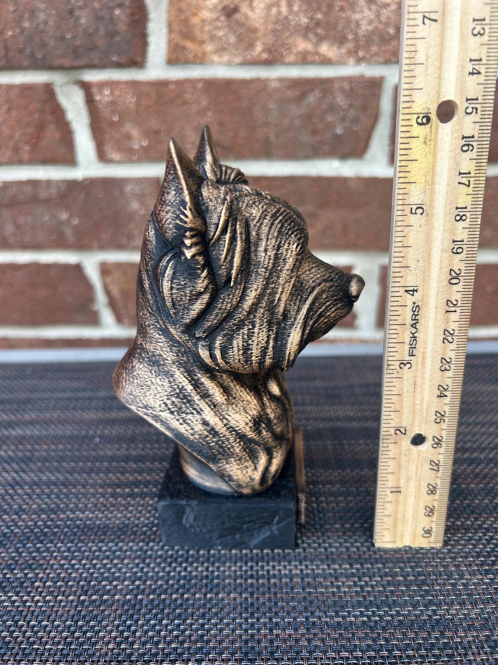 Yorkie Bust - Hand-Painted, Customizable, 3D Printed