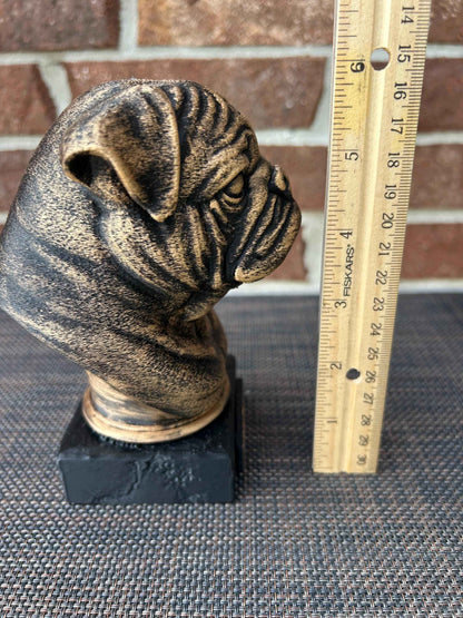 Pug Bust  - Hand-Painted, Customizable, 3D Printed