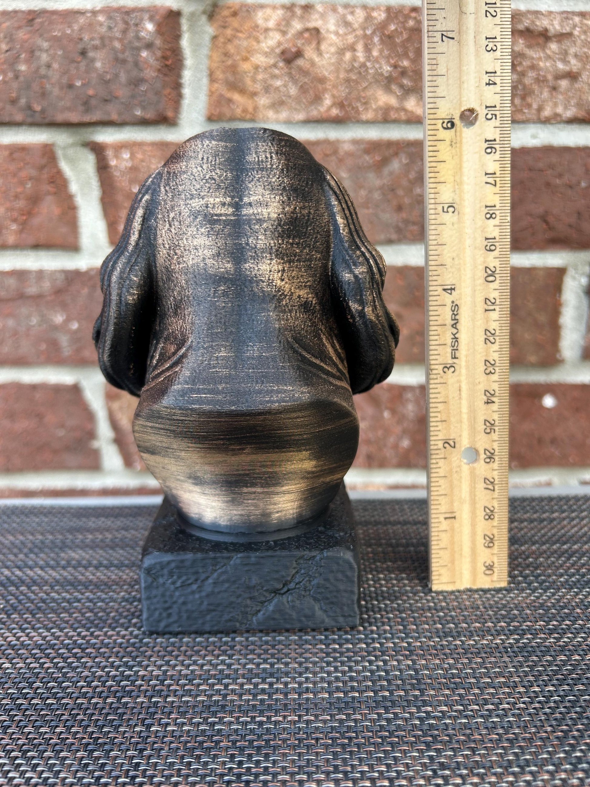 Long haired Dachshund Bust - Hand-Painted, Customizable, 3D Printed