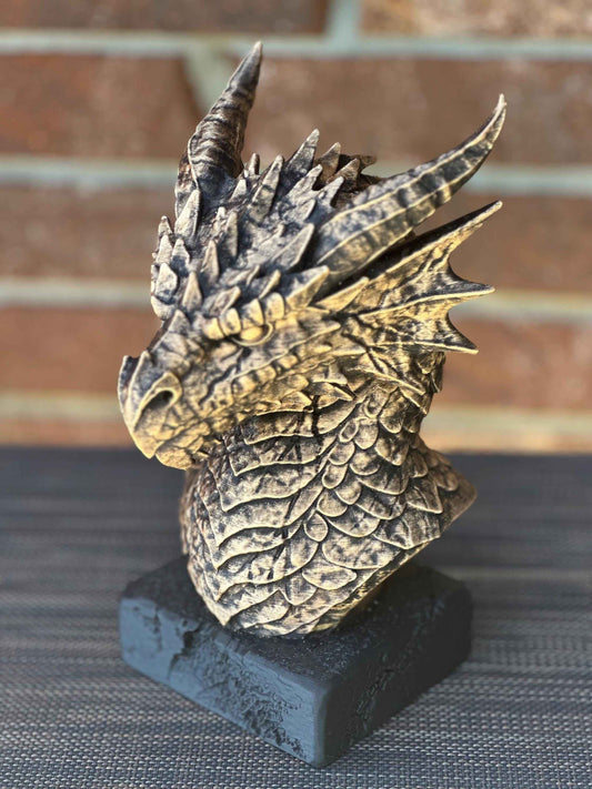 Storm Dragon Bust  - Hand-Painted, Customizable, 3D Printed