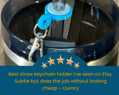 Straw Charm Clasp (Attach any keychain or charm) Tumbler Charm Topper