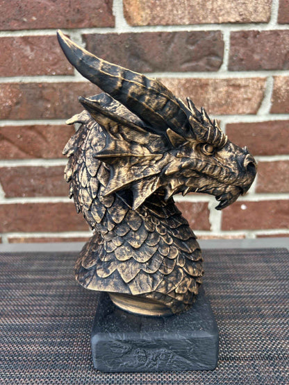 Storm Dragon Bust  - Hand-Painted, Customizable, 3D Printed