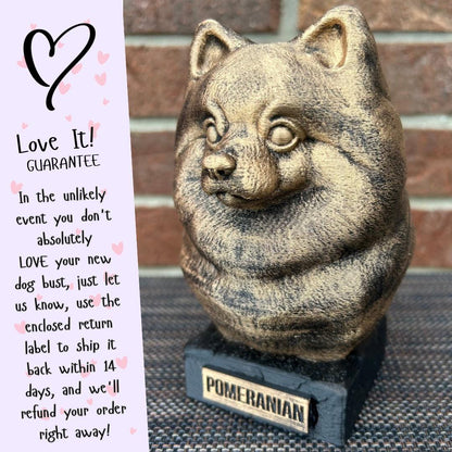 Pomeranian Bust - Hand-Painted, Customizable, 3D Printed