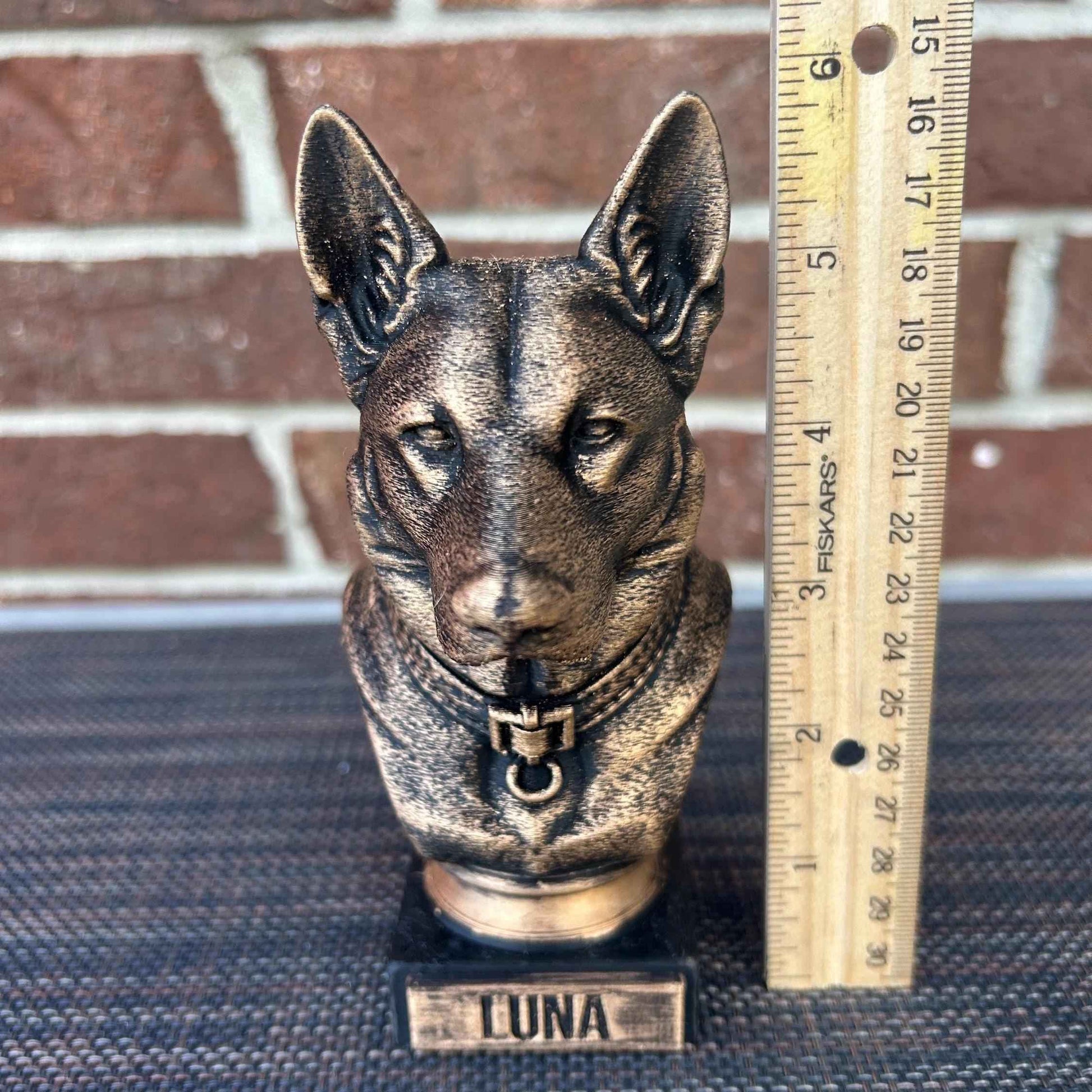 German Shepherd Bust  - Hand-Painted, Customizable, 3D Printed