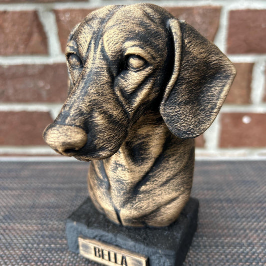 Dachshund Bust - Hand-Painted, Customizable, 3D Printed