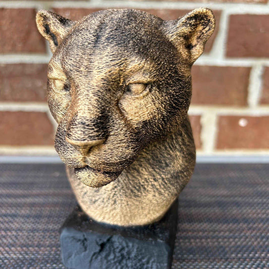 Jaguar Bust  - Hand-Painted, Customizable, 3D Printed