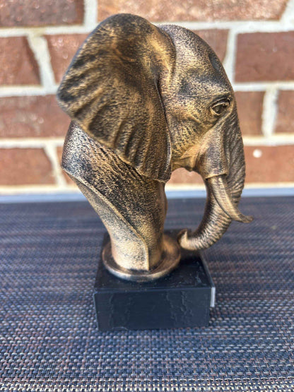 Elephant Bust  - Hand-Painted, Customizable, 3D Printed