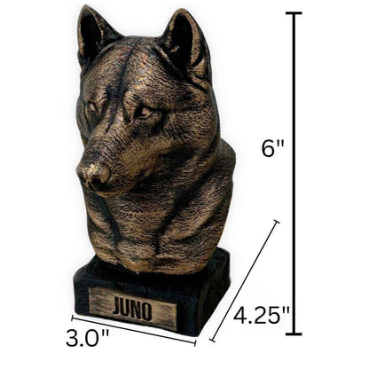 Husky Bust  - Hand-Painted, Customizable, 3D Printed