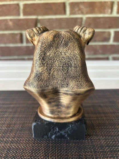 American Bully Natural Ears Bust  - Hand-Painted, Customizable, 3D Printed