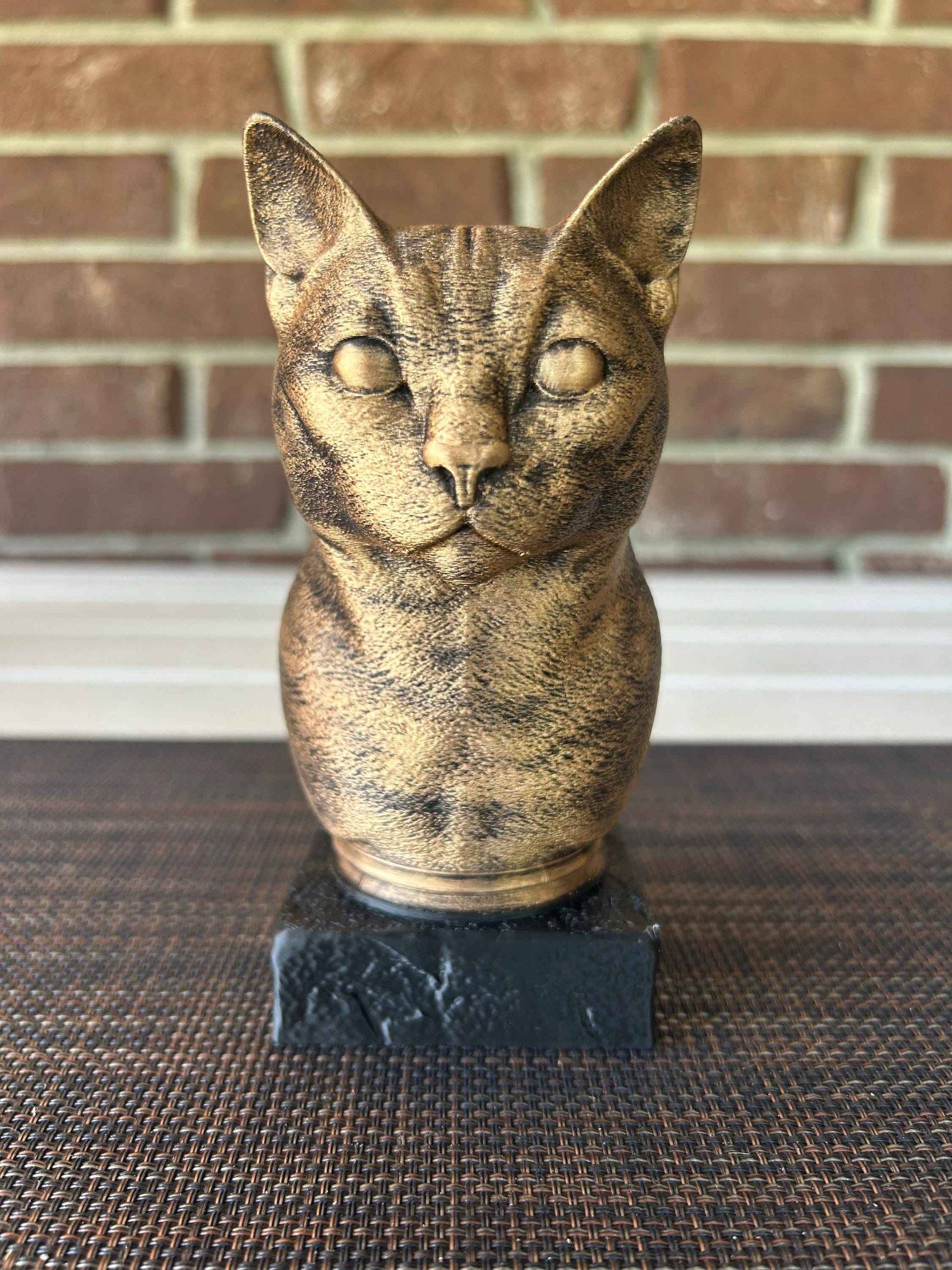 Russian Blue Bust  - Hand-Painted, Customizable, 3D Printed