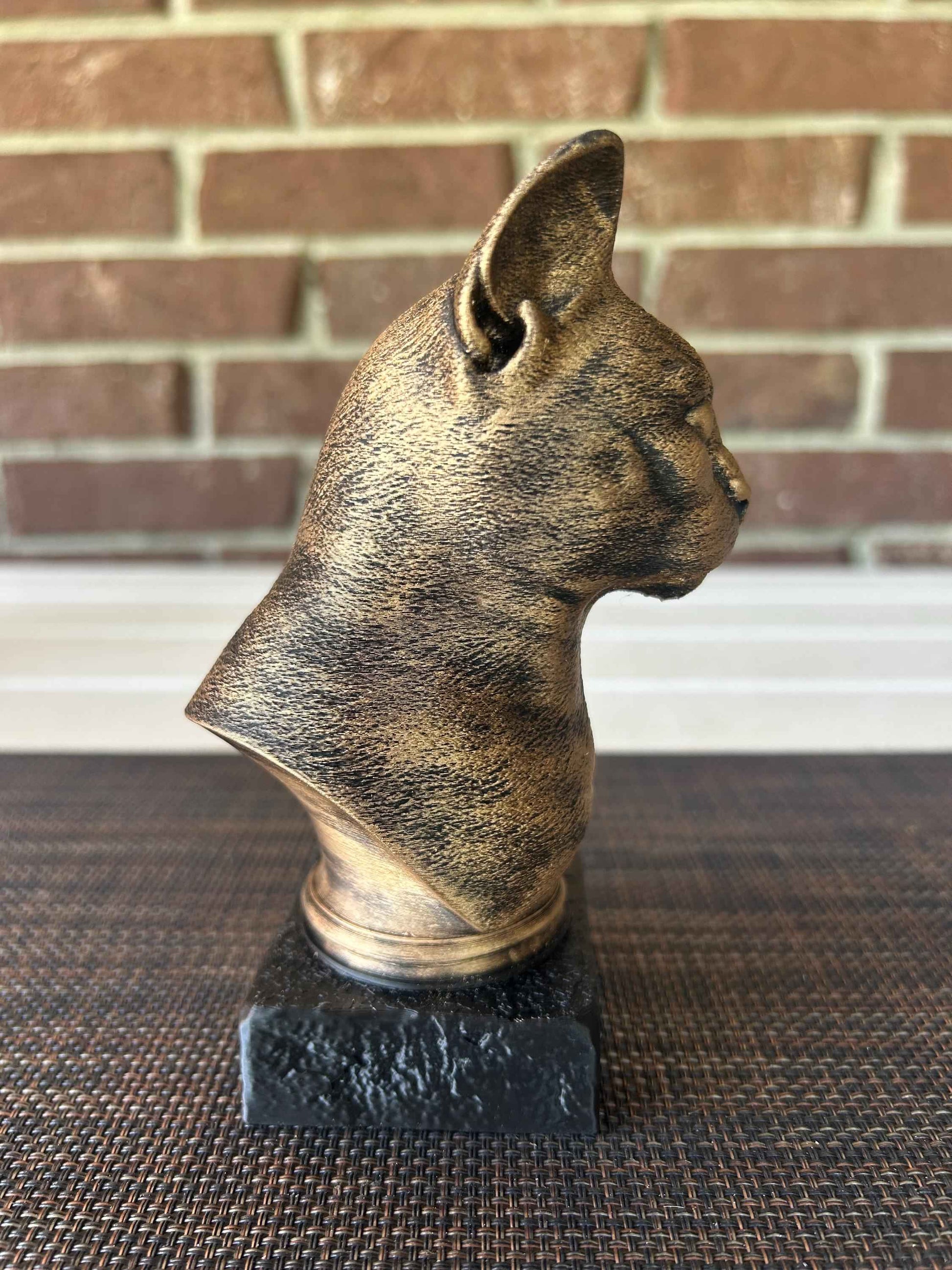 Russian Blue Bust  - Hand-Painted, Customizable, 3D Printed