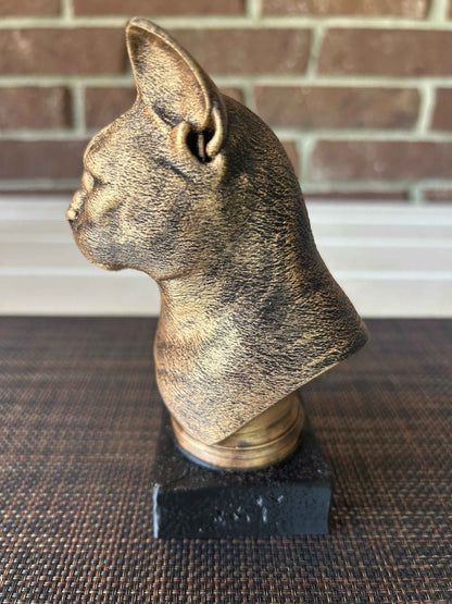 Russian Blue Bust  - Hand-Painted, Customizable, 3D Printed