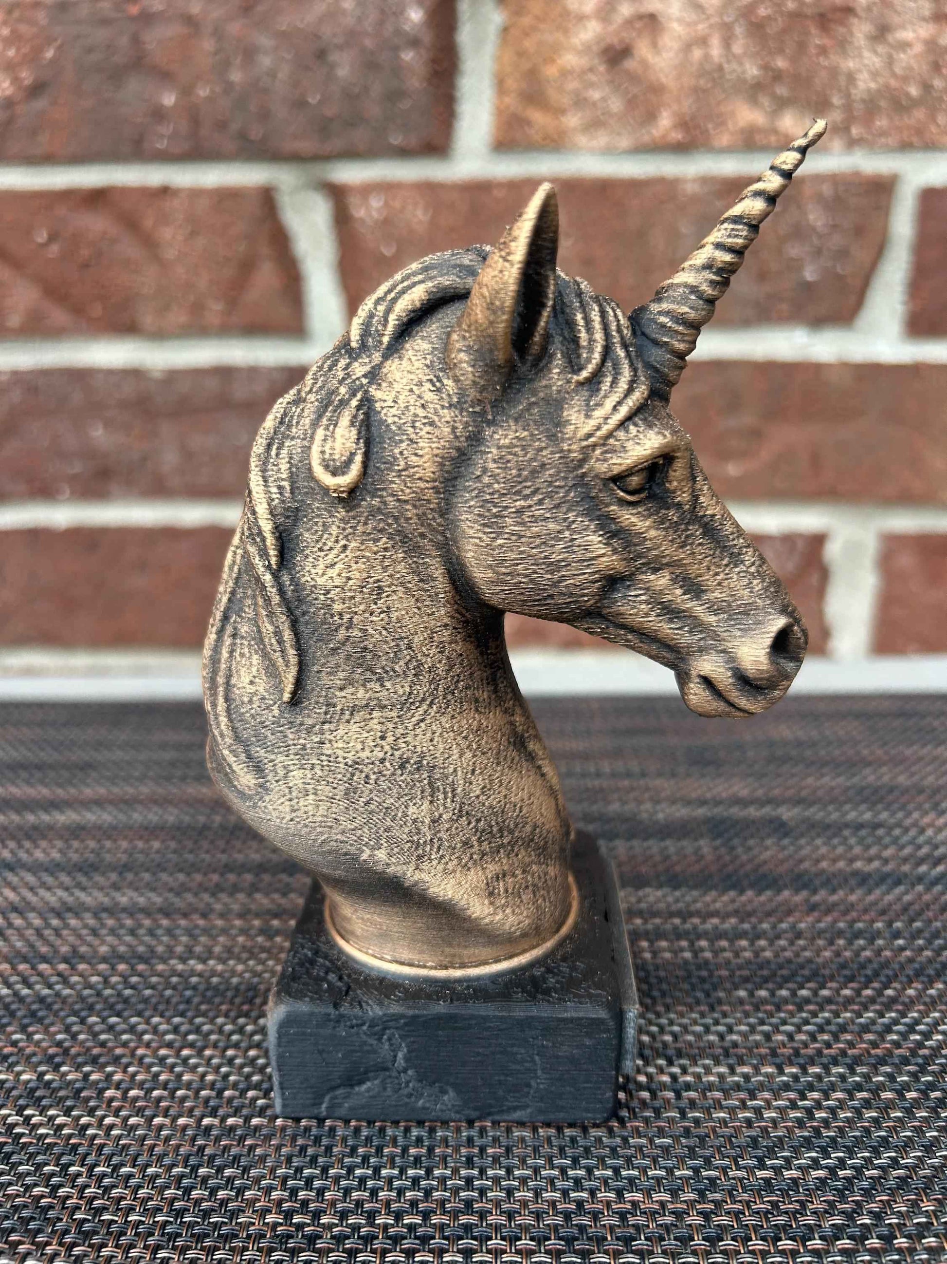 Unicorn Bust  - Hand-Painted, Customizable, 3D Printed
