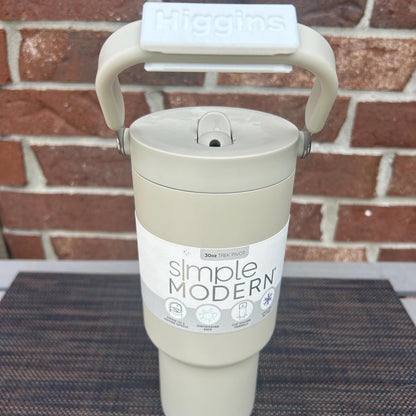 Simple MODERN Tumbler Handle - 30 oz TREK PIVOT, Must have movable handle as shown for Tumbler Handle Name Tag
