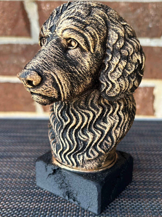 Golden Doodle Bust  - Hand-Painted, Customizable, 3D Printed