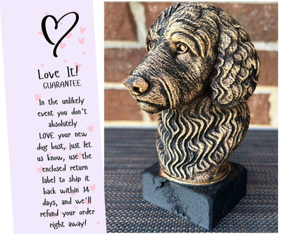 Golden Doodle Bust  - Hand-Painted, Customizable, 3D Printed