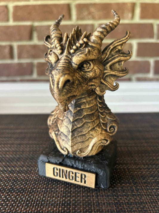 Water Dragon Bust  - Hand-Painted, Customizable, 3D Printed