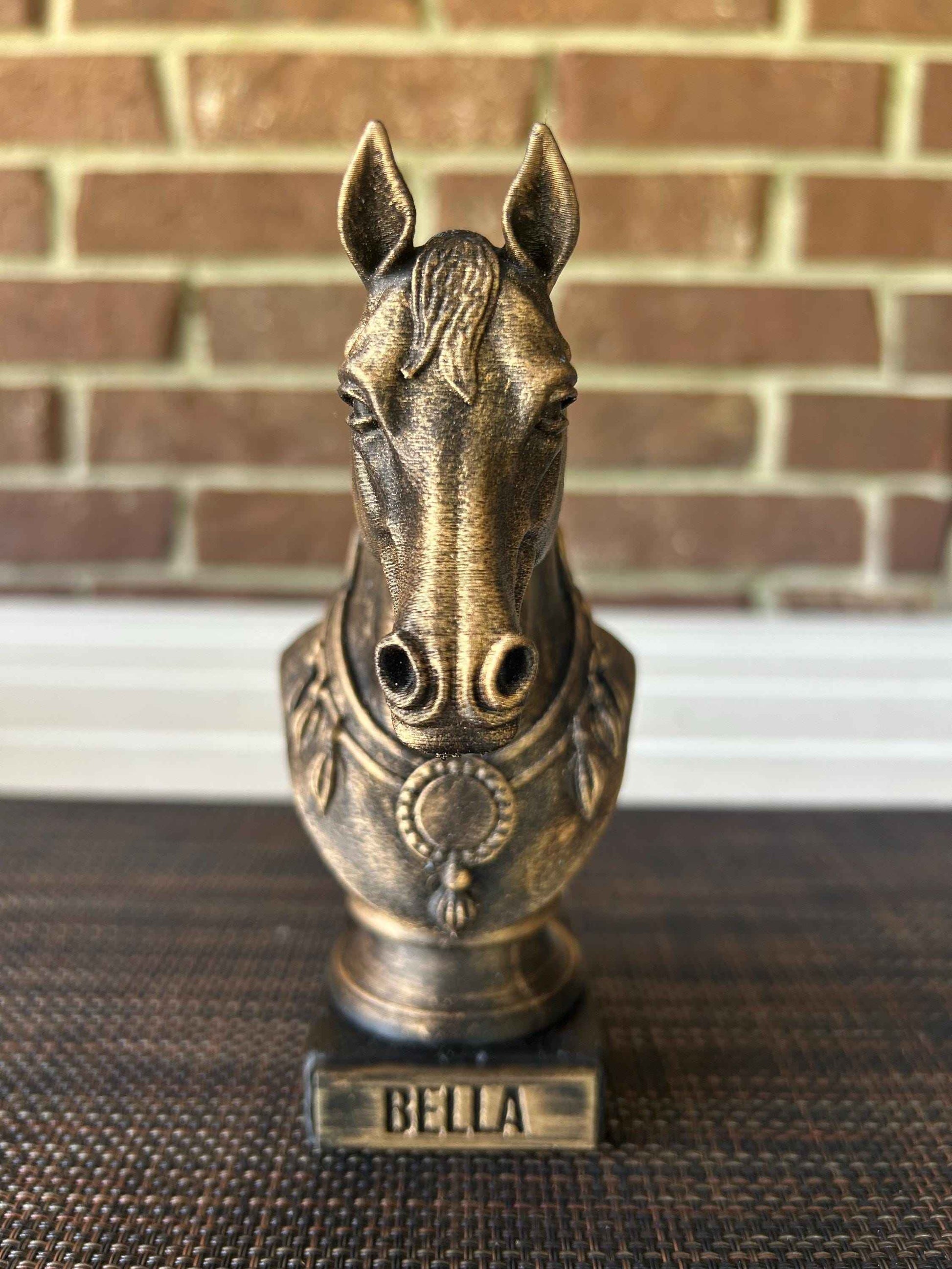 Horse Bust  - Hand-Painted, Customizable, 3D Printed