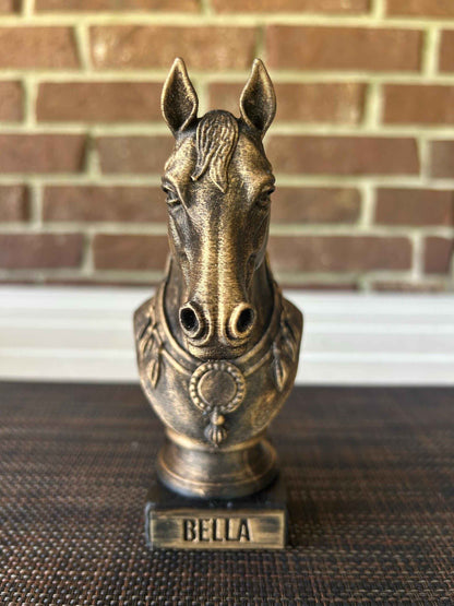 Horse Bust  - Hand-Painted, Customizable, 3D Printed