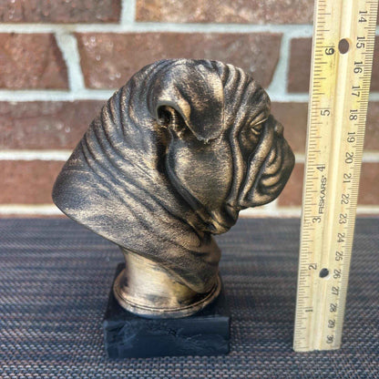 English Bulldog Bust  - Hand-Painted, Customizable, 3D Printed