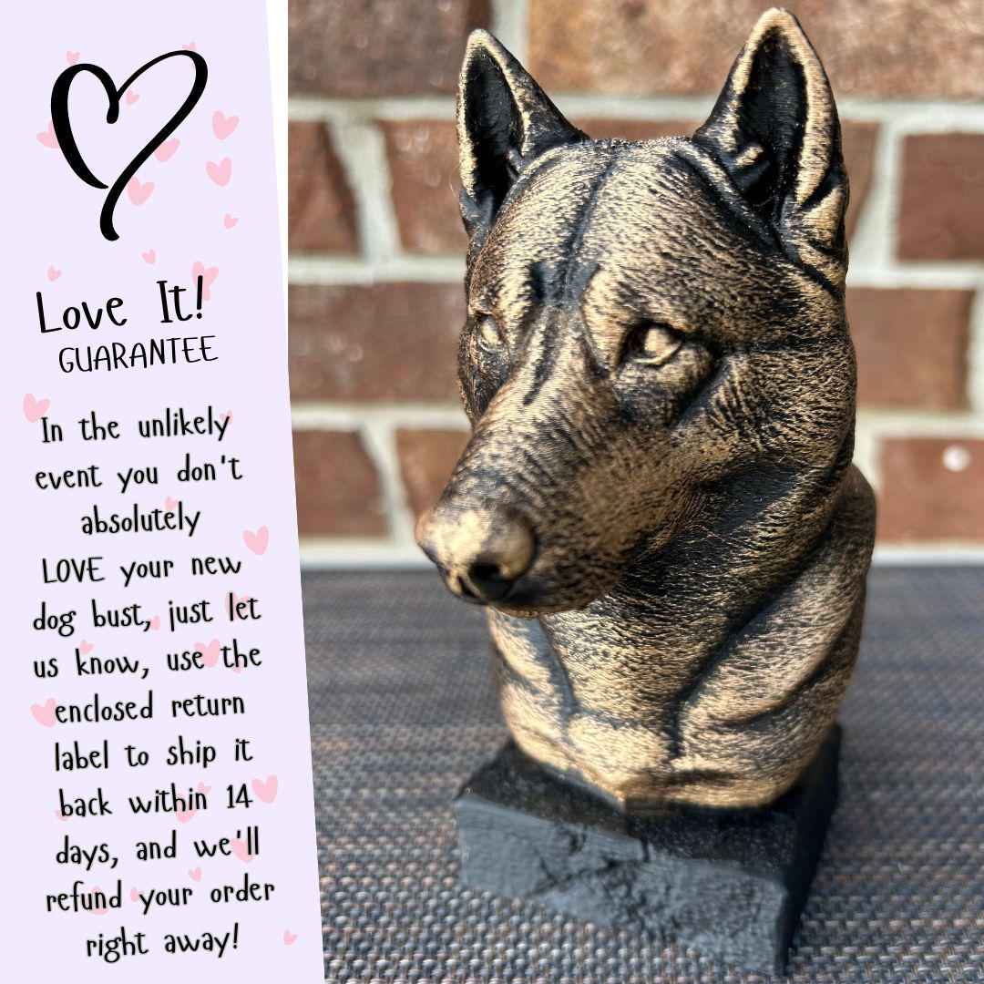Husky Bust  - Hand-Painted, Customizable, 3D Printed