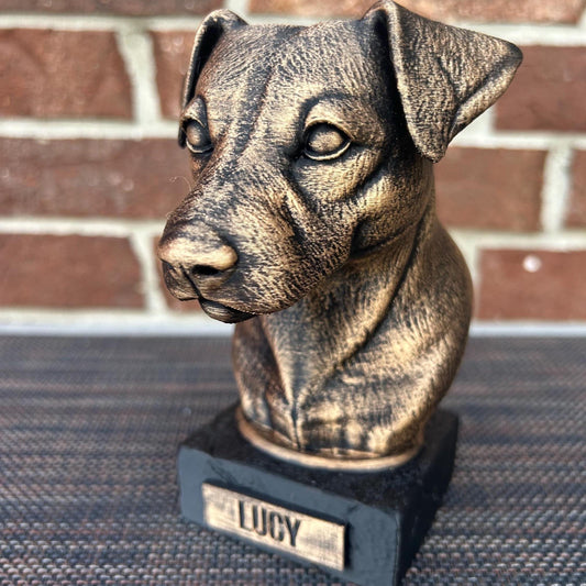 Jack Russel Terrier Bust - Hand-Painted, Customizable, 3D Printed