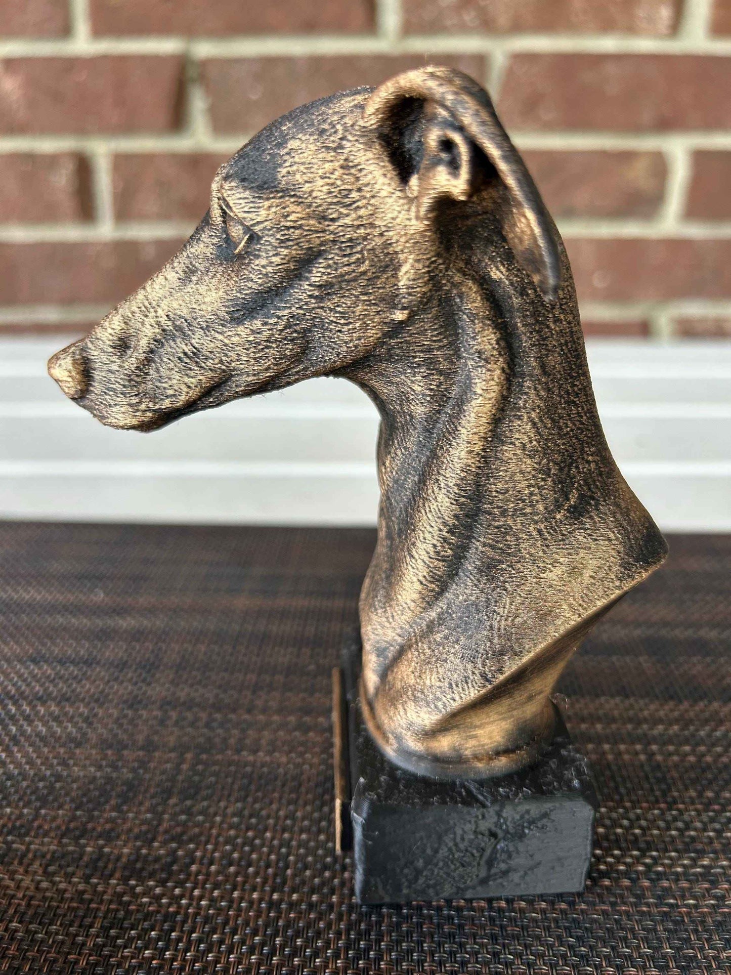 Greyhound Bust  - Hand-Painted, Customizable, 3D Printed