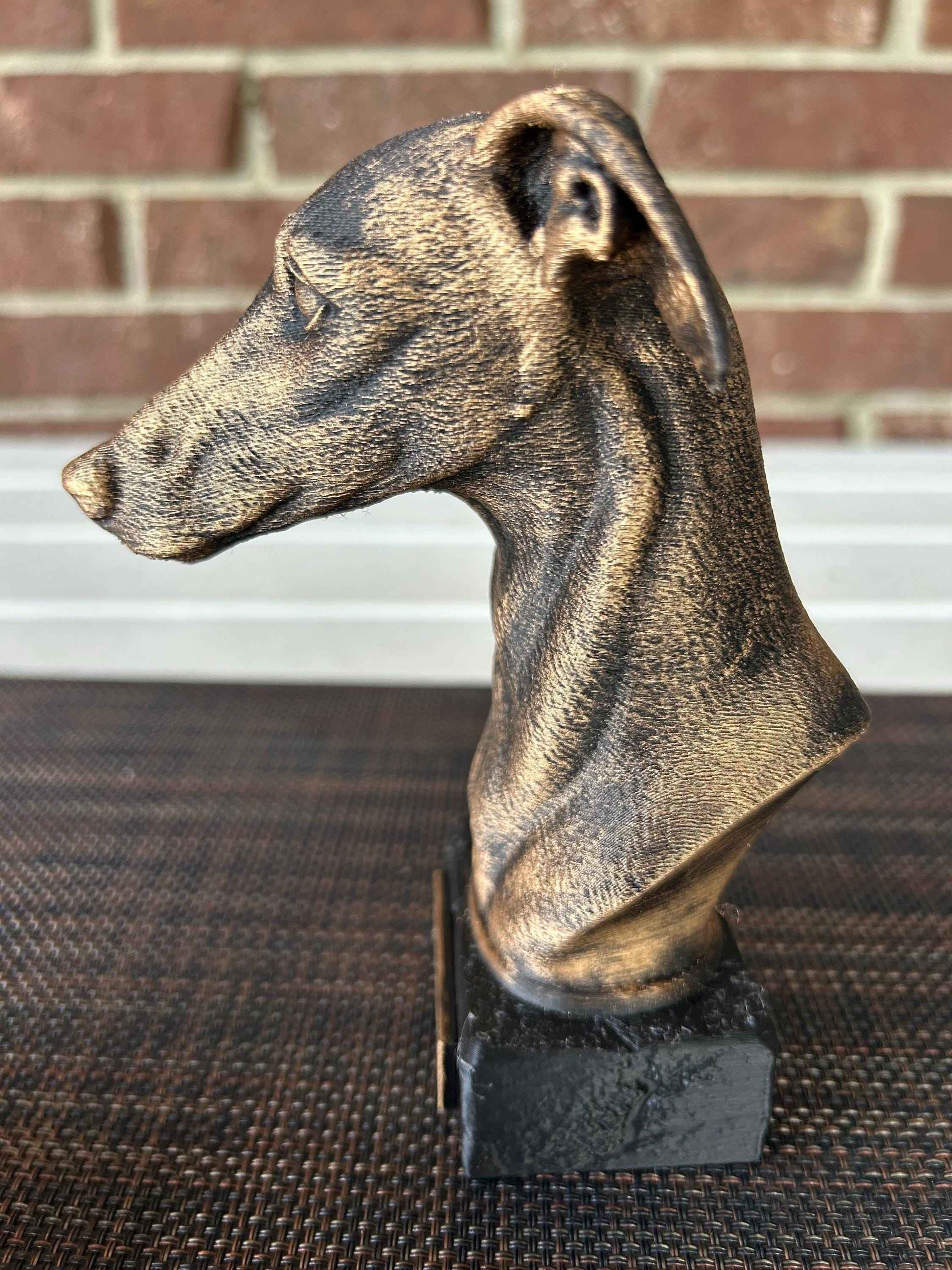 Greyhound Bust  - Hand-Painted, Customizable, 3D Printed