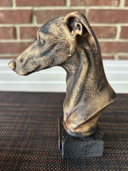Greyhound Bust  - Hand-Painted, Customizable, 3D Printed