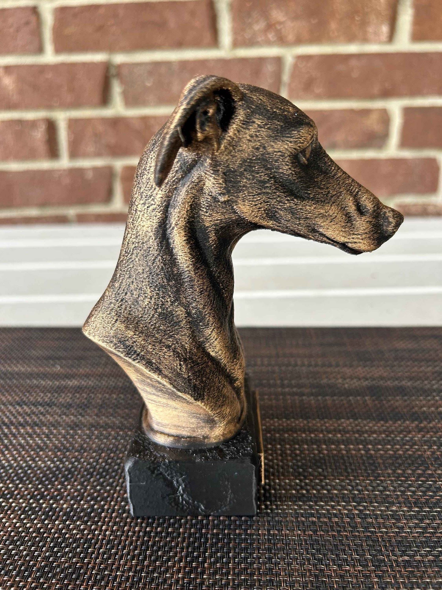Greyhound Bust  - Hand-Painted, Customizable, 3D Printed