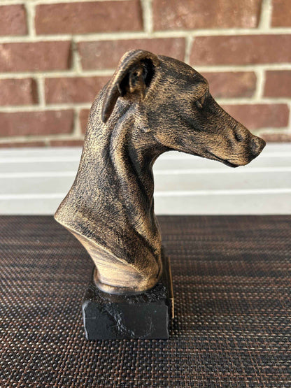Greyhound Bust  - Hand-Painted, Customizable, 3D Printed
