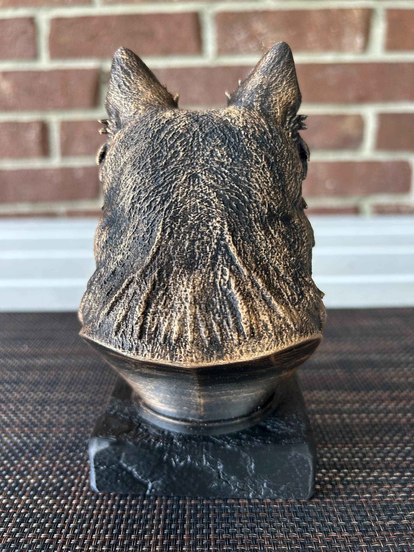 Long Hair German Shepard Bust  - Hand-Painted, Customizable, 3D Printed