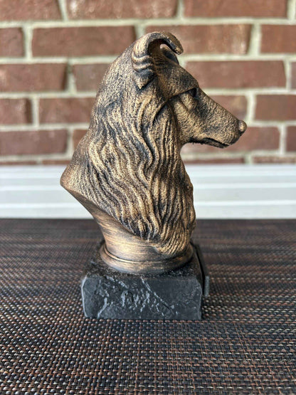 Shetland Sheepdog Bust  - Hand-Painted, Customizable, 3D Printed