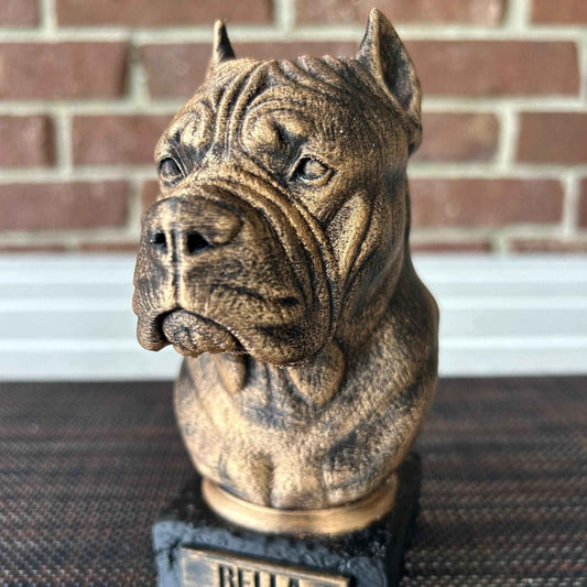 Cane Corso Bust  - Hand-Painted, Customizable, 3D Printed