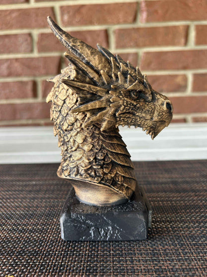 Ice Dragon Bust  - Hand-Painted, Customizable, 3D Printed