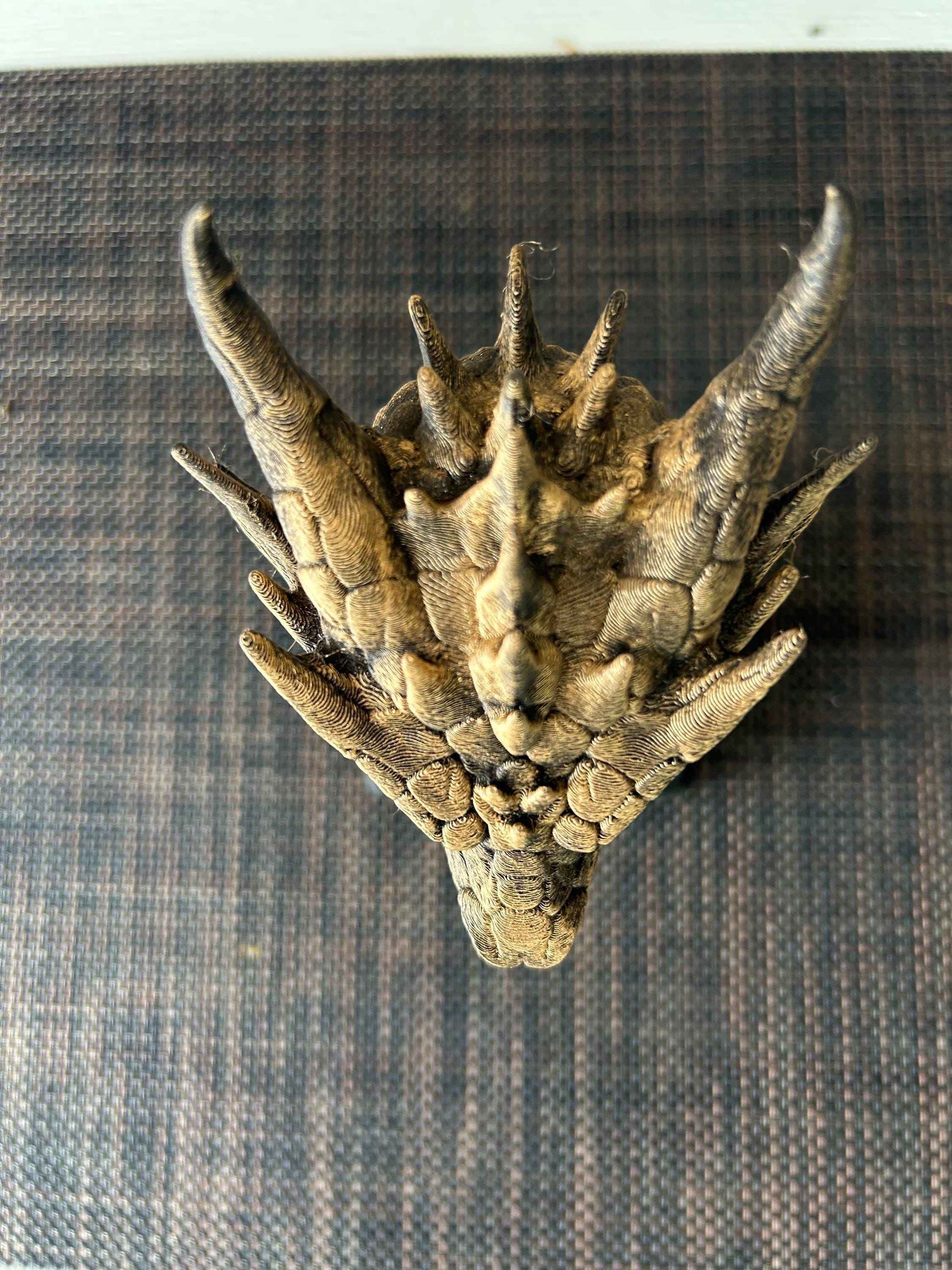 Fire Dragon Bust  - Hand-Painted, Customizable, 3D Printed