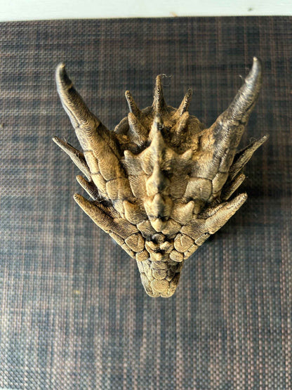 Fire Dragon Bust  - Hand-Painted, Customizable, 3D Printed