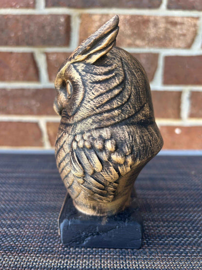 Owl Bust  - Hand-Painted, Customizable, 3D Printed