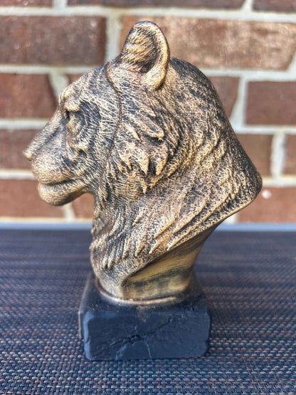 Tiger Bust  - Hand-Painted, Customizable, 3D Printed