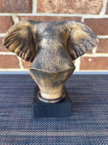Elephant Bust  - Hand-Painted, Customizable, 3D Printed