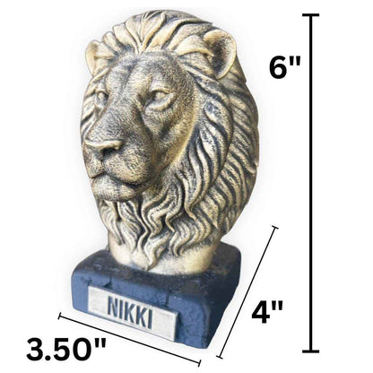 Lion Bust  - Hand-Painted, Customizable, 3D Printed