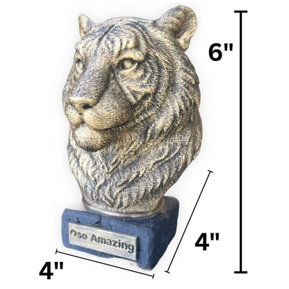 Tiger Bust  - Hand-Painted, Customizable, 3D Printed
