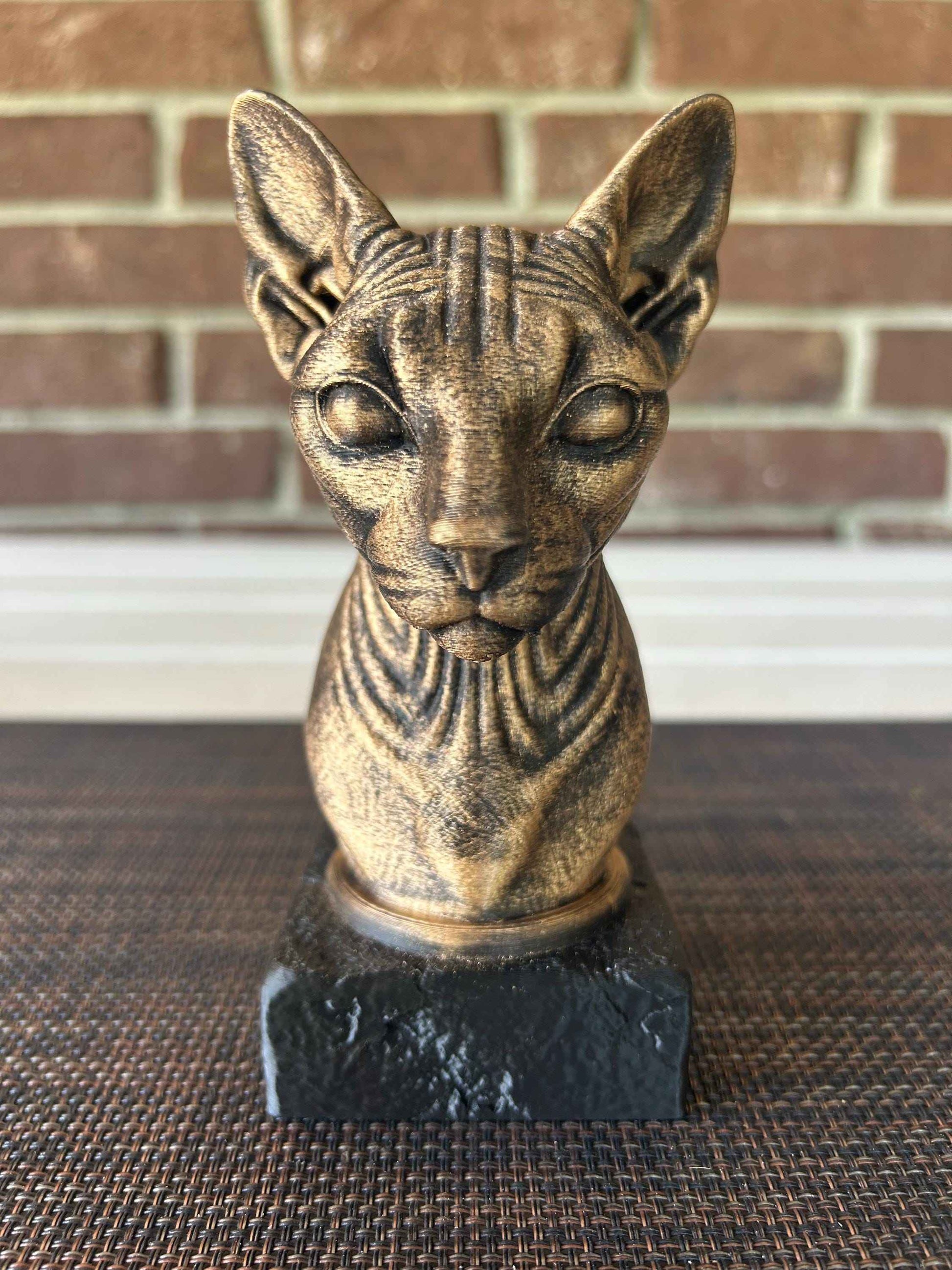 Sphynx Bust  - Hand-Painted, Customizable, 3D Printed
