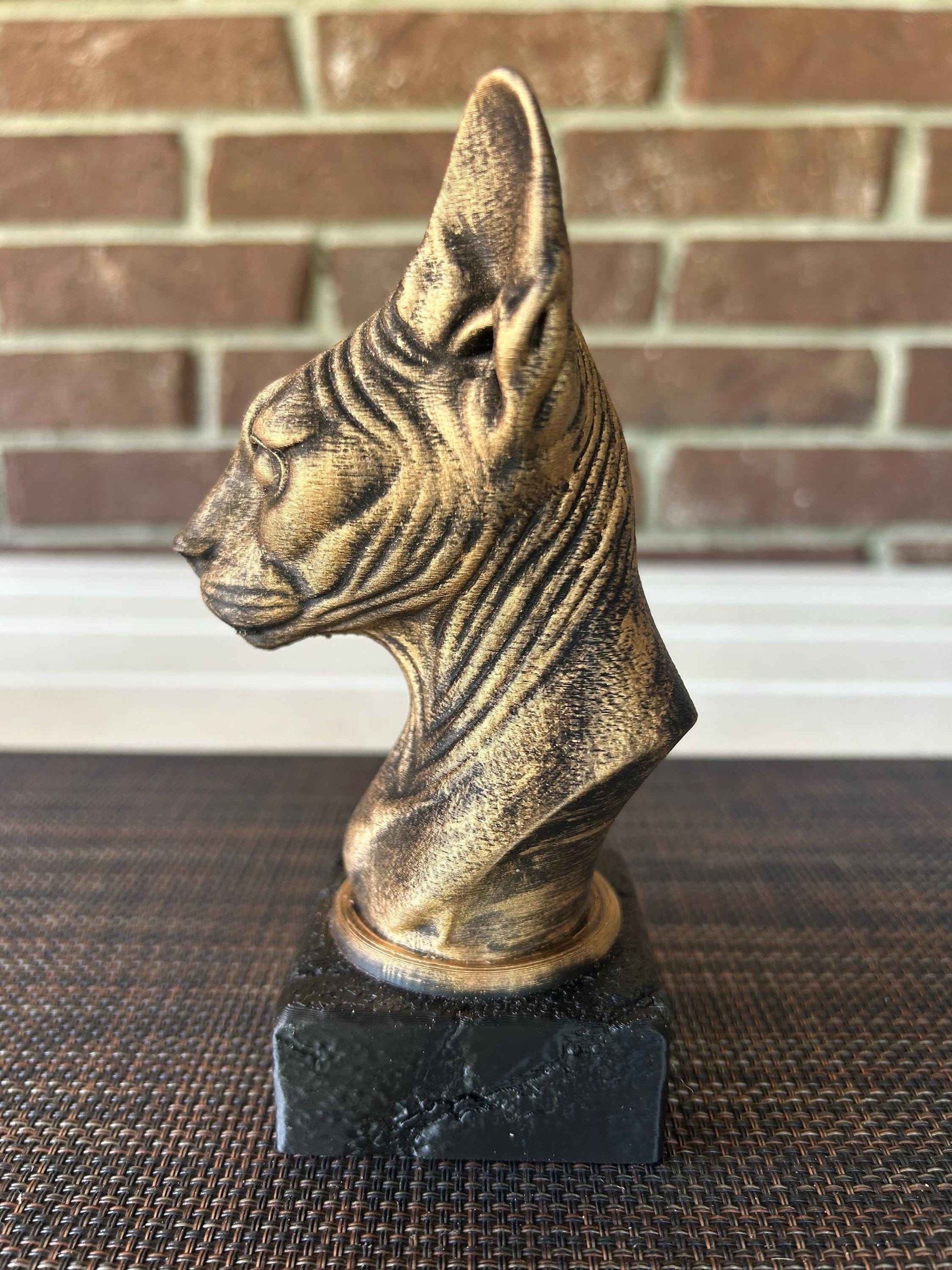 Sphynx Bust  - Hand-Painted, Customizable, 3D Printed
